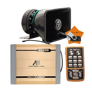 Car-mounted wireless siren, high-power MP3 loudspeaker, high-frequency alarm speaker, AS820M+100C horn
