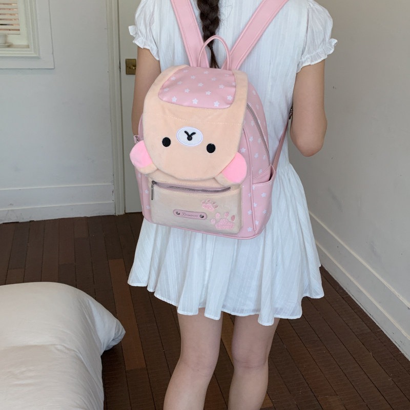 Cute oso mochila de alto valor de los estudiantes de viaje lindo 2026 nuevo tipo de mochila de dibujos animados para mujeres mochila de verano