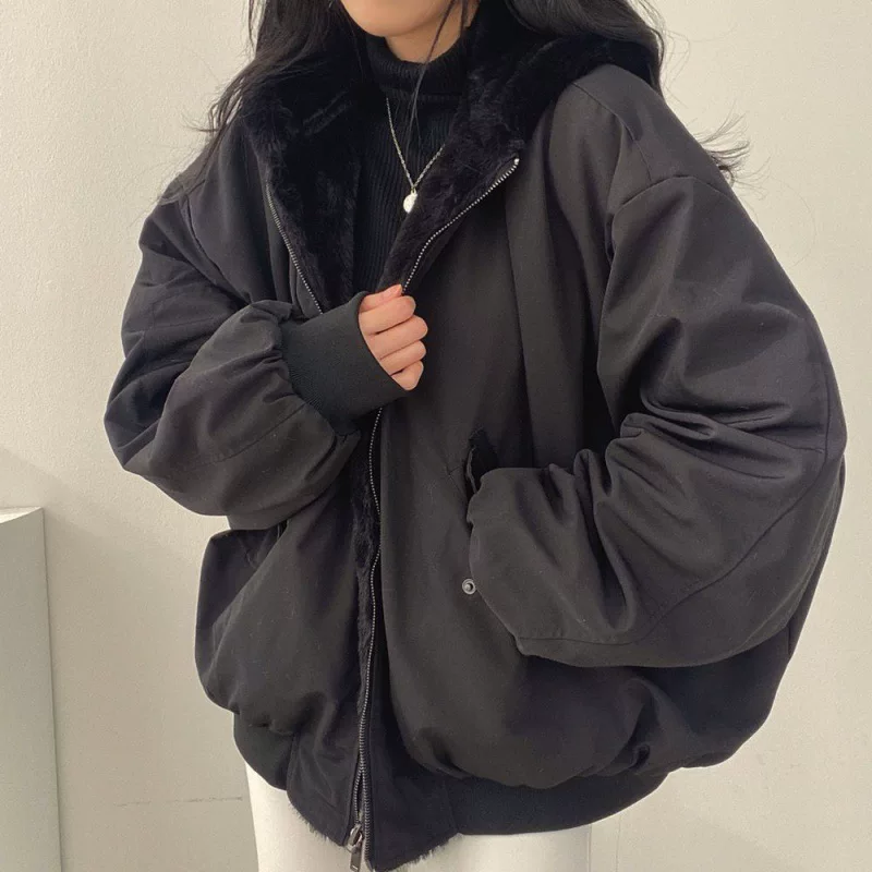 Double-sided Short Down Jacket (Chanel-style), Warm Demi-Season, Plus Size