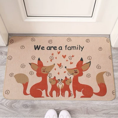 Avtomobil döşəmə paspasları – home use, washable, absorbent, quick-drying - happy-fox-4060cm-linen