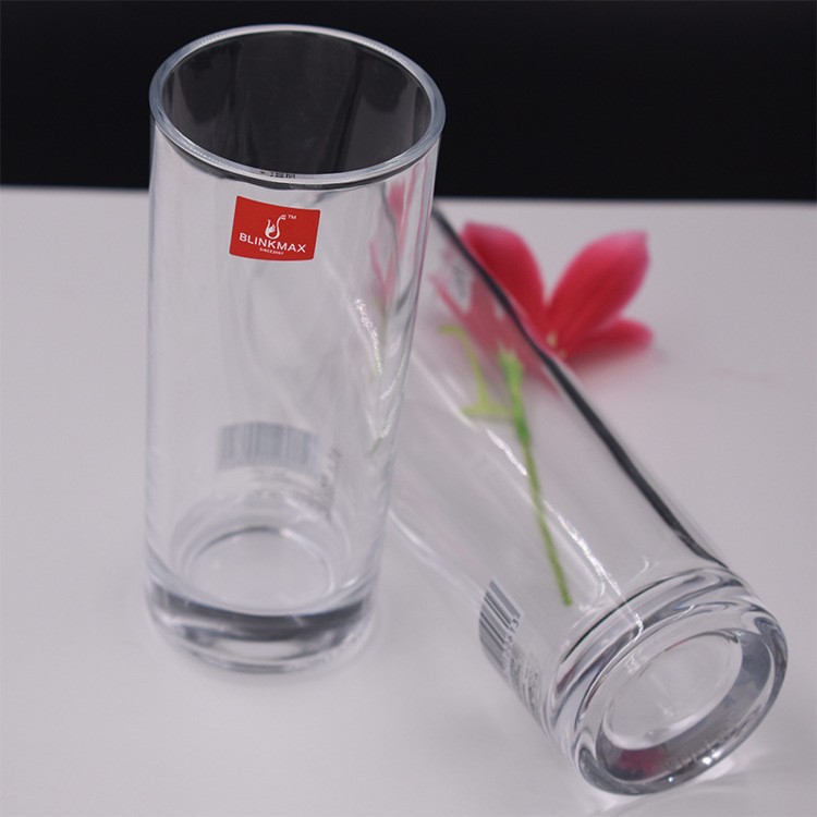 Lizun taza de agua de vidrio transparente taza de leche copa de vino blanco copa de cerveza taza de comedor redonda taza cuadrada engrosada taza recta