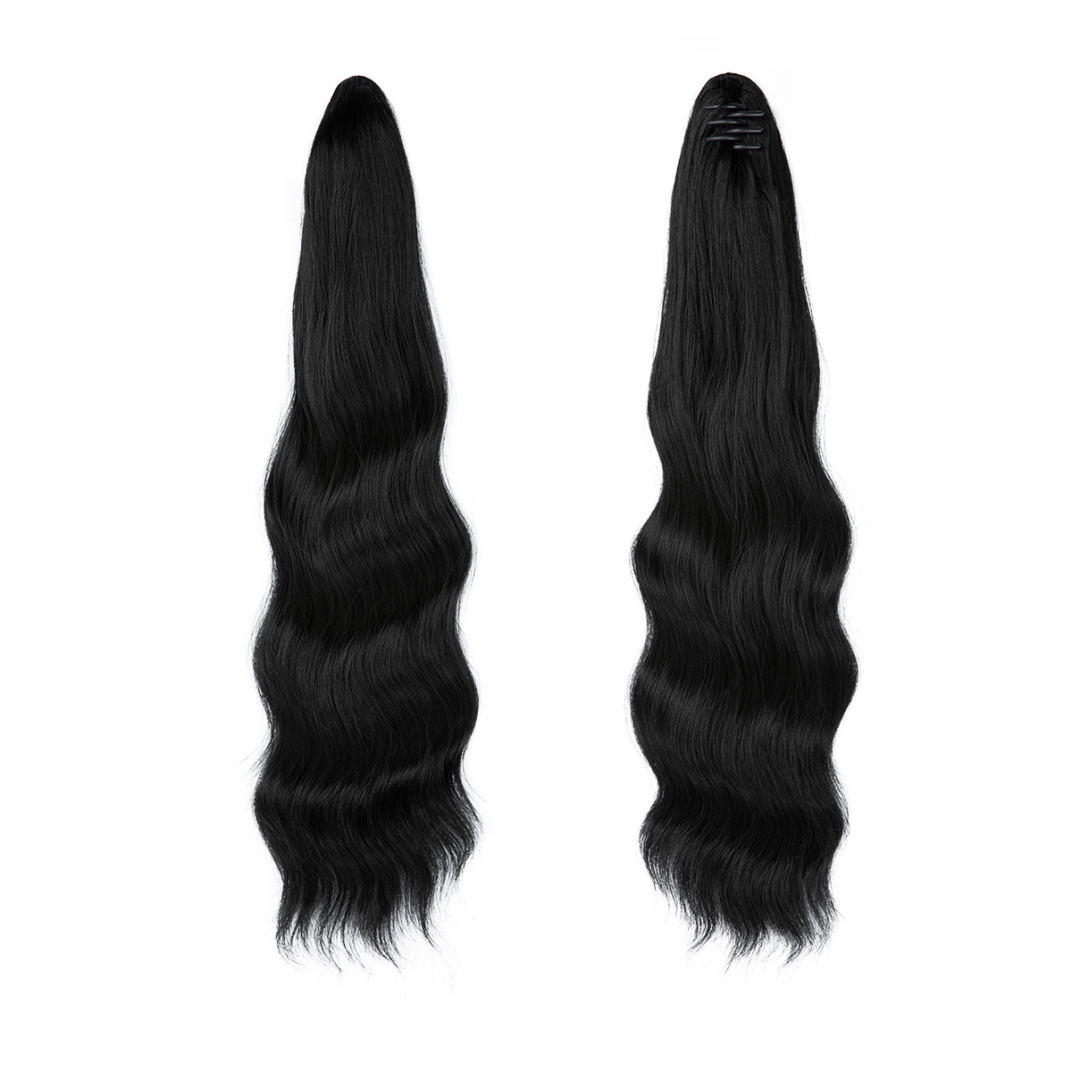 Pelucas de cola de caballo estilo europeo y americano para mujer, cabello sintético largo y rizado, cola de caballo alta con clip de garra naturalmente esponjosa, directamente del fabricante.