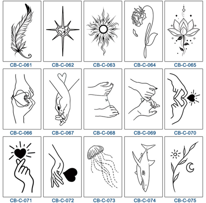 8g Weight tattoo stickers Event & Party Supplies 1 Piece Quantity Weekend, Party Occasion Animal, Flower, Butterfly Pattern Animal Flower Butterfly Tattoos & Body Art 1 Piece 3