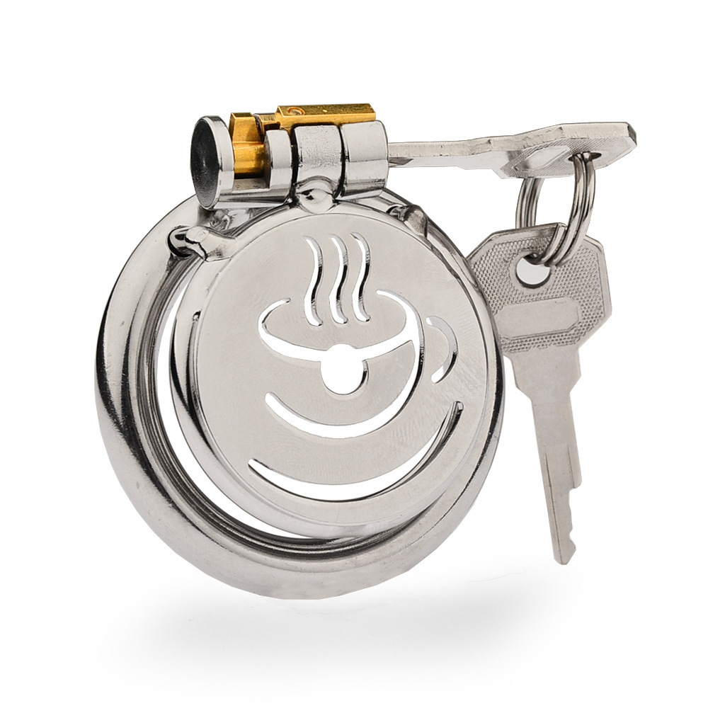 Men’s Stainless Steel Birdcage Chastity Cage with Lock, Manual Restraint Device — detail image 9