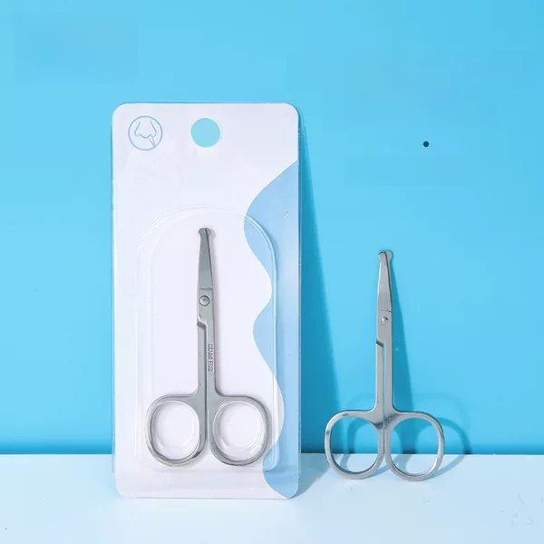 Lmltop Beauty Scissors Round Head Stainless Steel Eyebrow Trimming Scissors Dead Skin Removal Scissors Nose Hair Scissors Sy1025