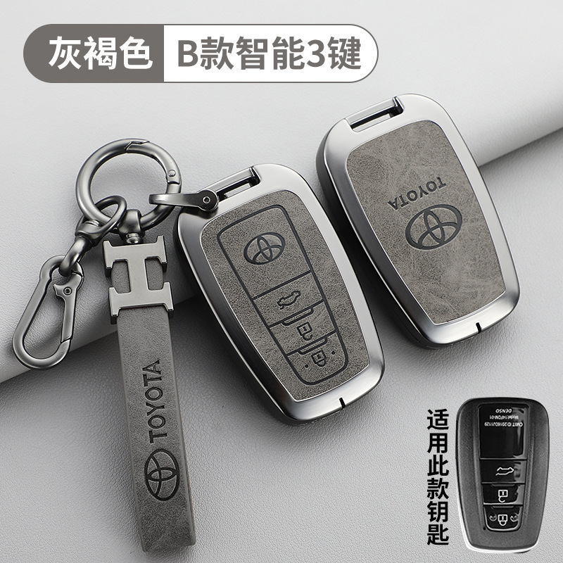 토요타 B타입 3버튼 회갈색 + H 가죽 스트랩 + 말굽 버클