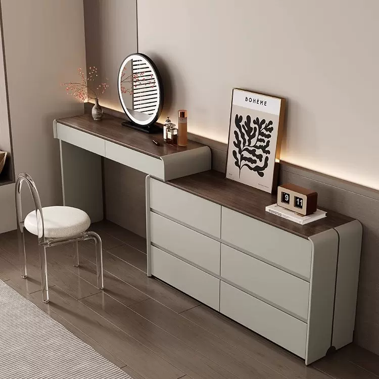 7号公寓实木梳妆台收纳斗柜一体主卧室2024新款轻奢高级感化妆桌