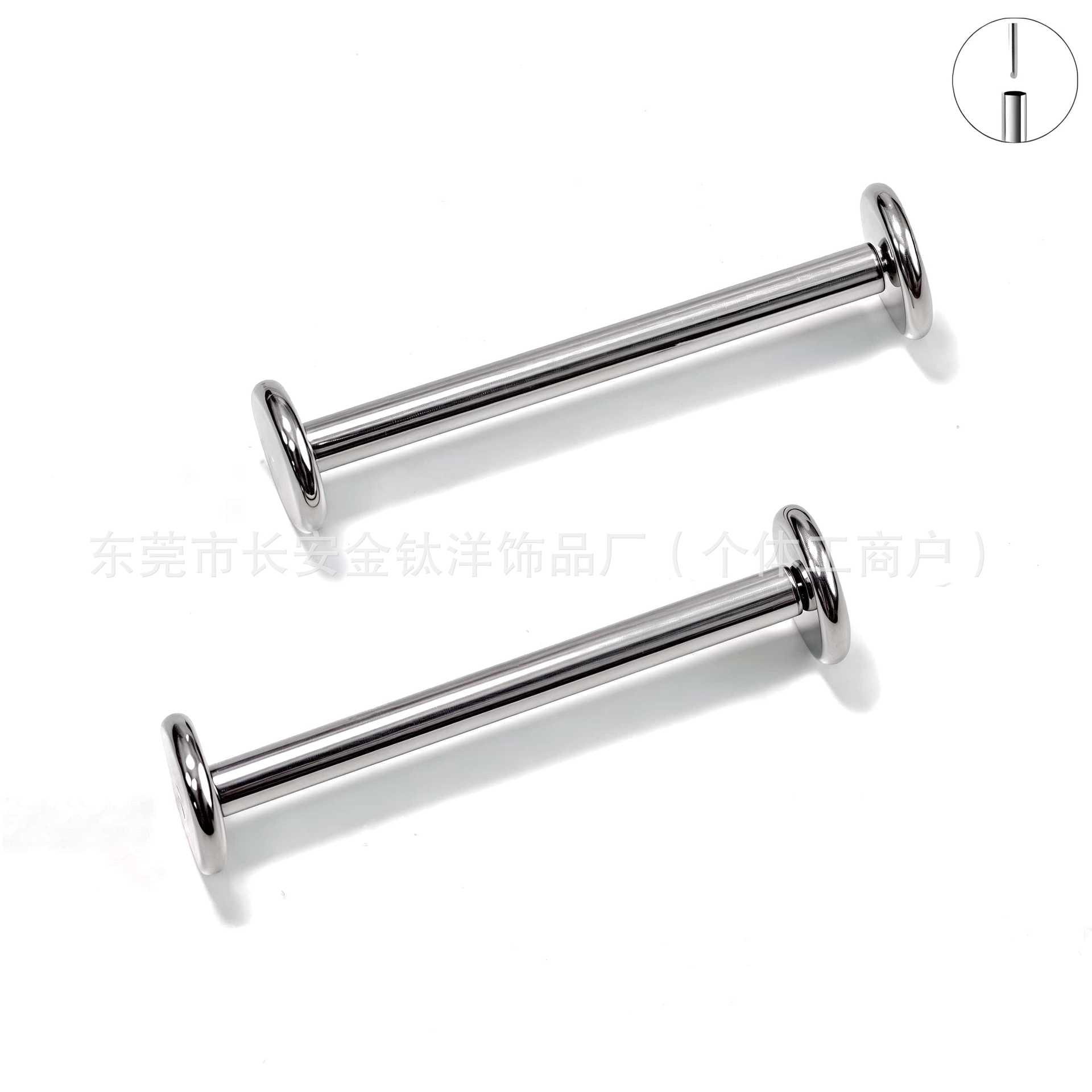 Pointed titanium steel lip stud product view