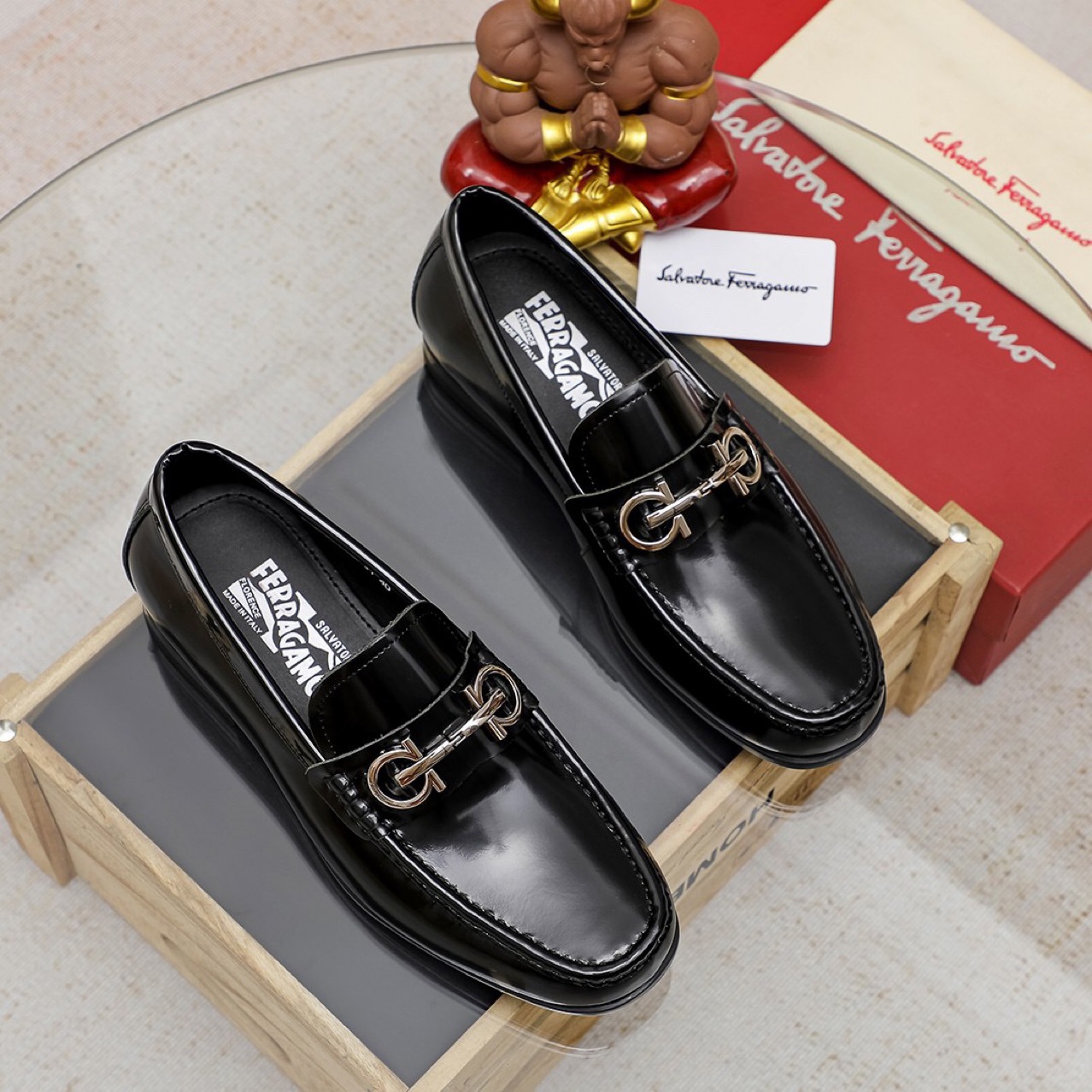 Fila Genuine Leather Shoes Classic Formal Business Casual Shoes Small Leather Slip-On Loafers Hairstylist Office Trendy Shoes