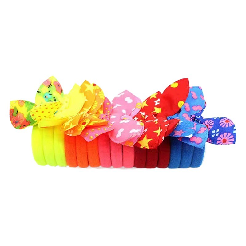 Милая повязка для волос с кроличьими ушками, детское полотенце для волос, маленькая тканевая повязка на голову в цветочный горошек, детская резинка для волос не повредит волосы