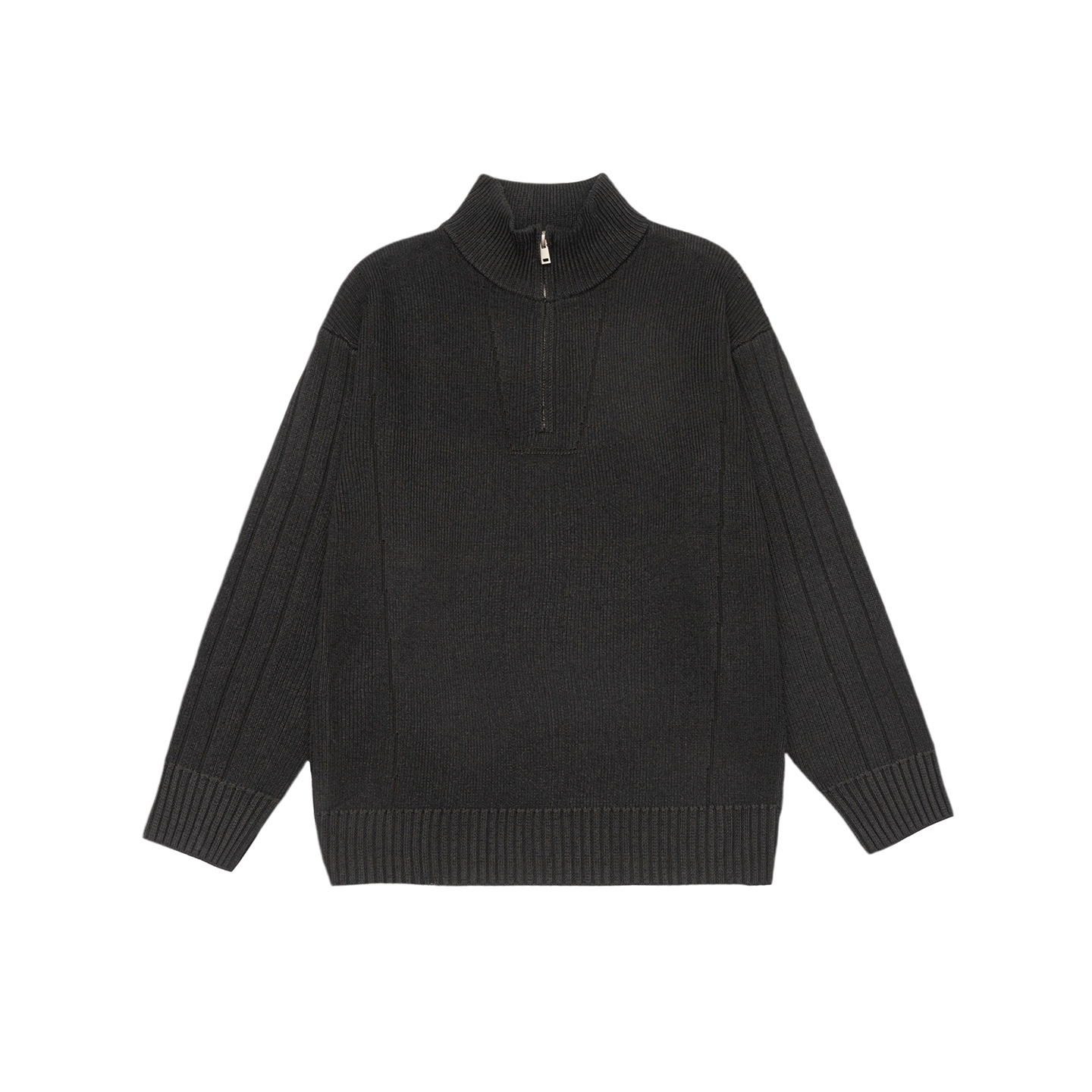 Jacket de cuello vertical para hombres retro japonés versátil abrigo de suéter 2025, otoño y invierno nuevo peso suelto