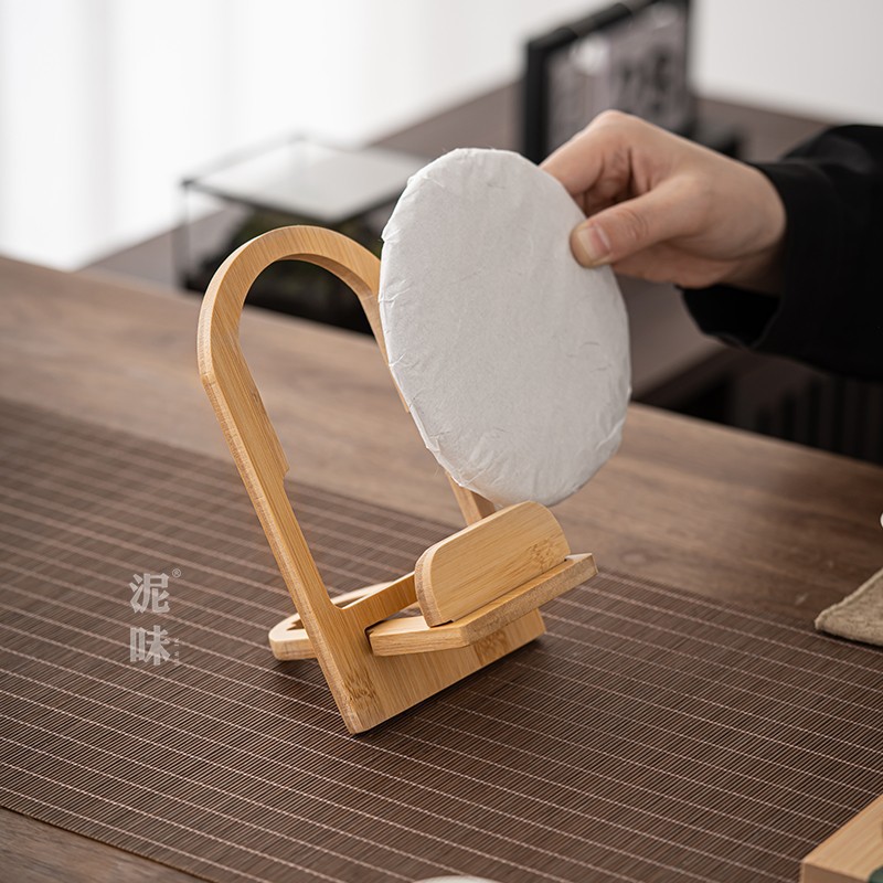 Combinación multifuncional transfronteriza Soporte de pastel de té Soporte de teléfono móvil Soporte de exhibición de té Decoración de bambú Piezas de Ceremonia de té