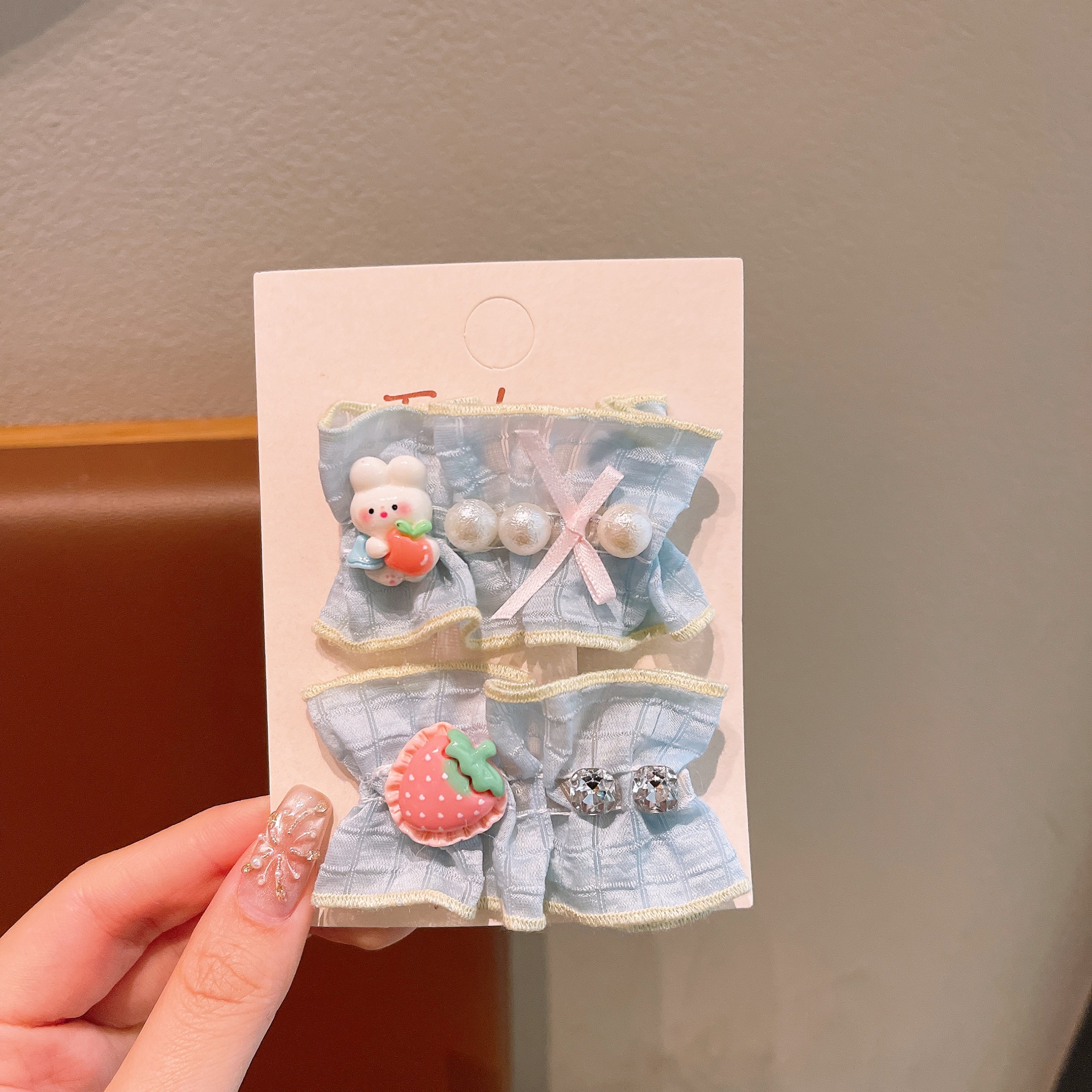 Hermoso arco de color caramelo Sanrio clips de pelo para niños niñas todo incluido tela pares de clips de pelo para bebés accesorios para el pelo