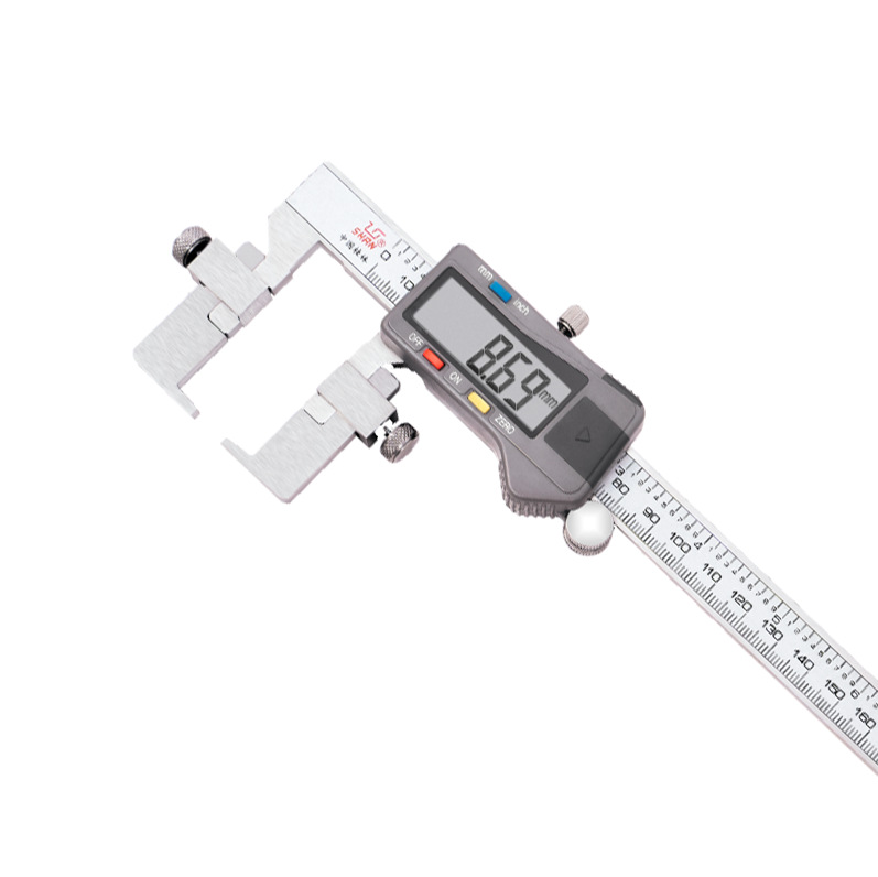 桂量数显内外沟槽游标卡尺扁头圆头内外沟槽中心距组合式换头测量