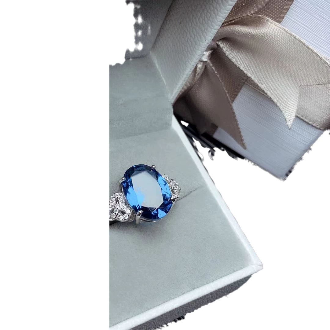 Ring, design stone inlay, accessory, silver 925 sample, Birthday gift