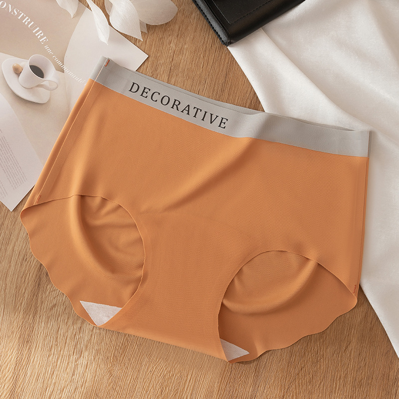 Seda de hielo sin costuras, nalgas de melocotón, seda de hielo sin costuras, moda deportiva, algodón puro, entrepierna antibacteriana, bragas de seda de hielo sin costuras, refrescante