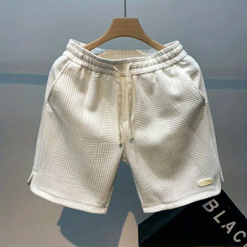 Pantalones cortos de patrón de onda diseño de los hombres sentido nicho casual de cinco puntos pantalones de playa verano marca de moda estadounidense Pantalones deportivos de calle alta