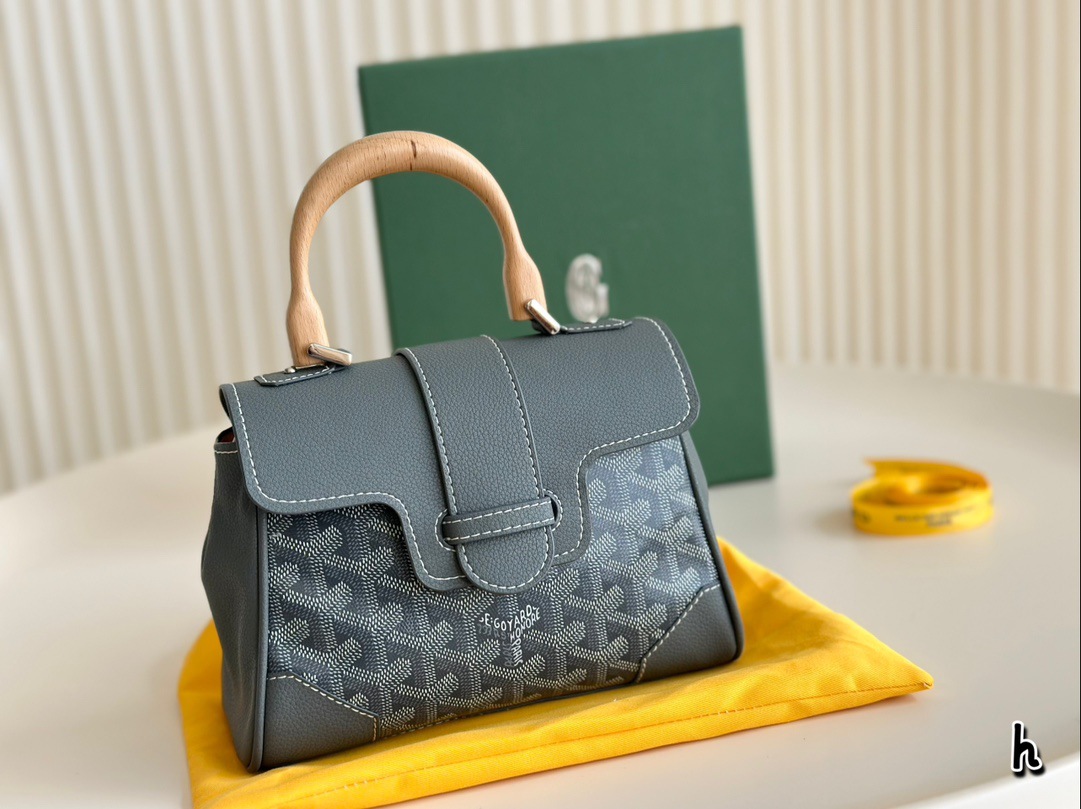 Dientes de perro Sai Kung Bolso 24 Goya GOYARD Bolso de cuero portátil de gran capacidad Trend Classic Fashion Messenger