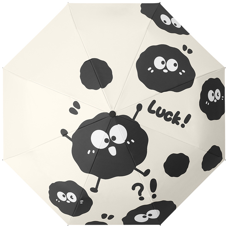 Safety Anti-Rebound Fully Automatic Folding Dual-Use Protection Small Coal Top Quality Ball Ins Cute Sun Umbrella For Women_voghion.com