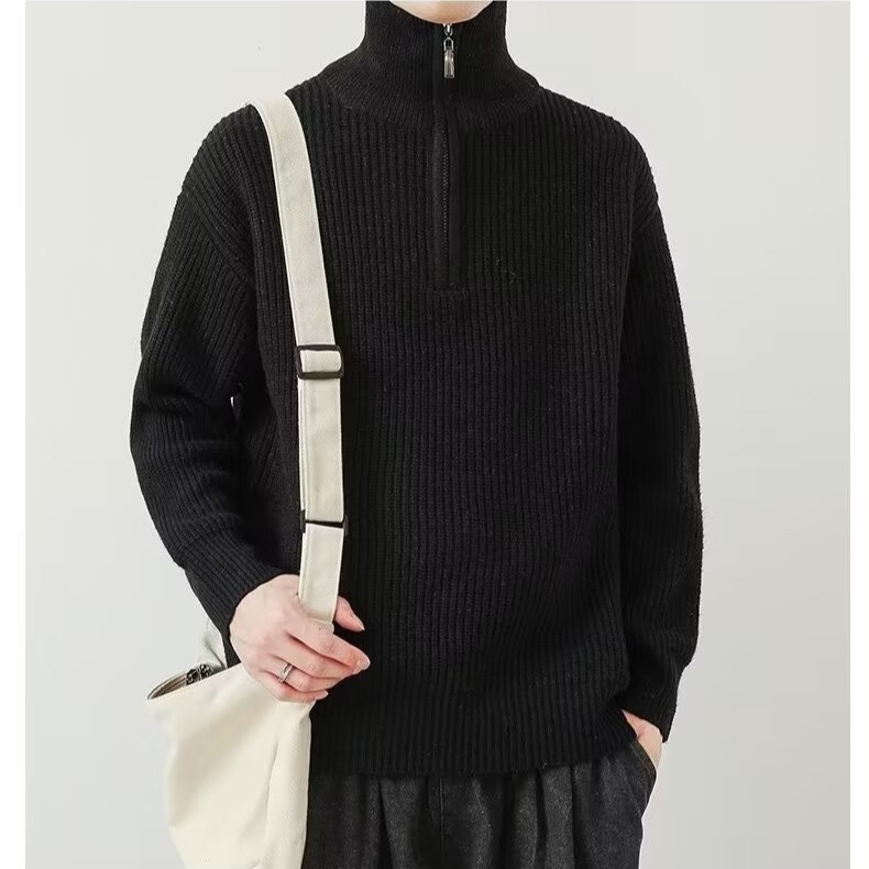 Men's demi-season sweater with zipper