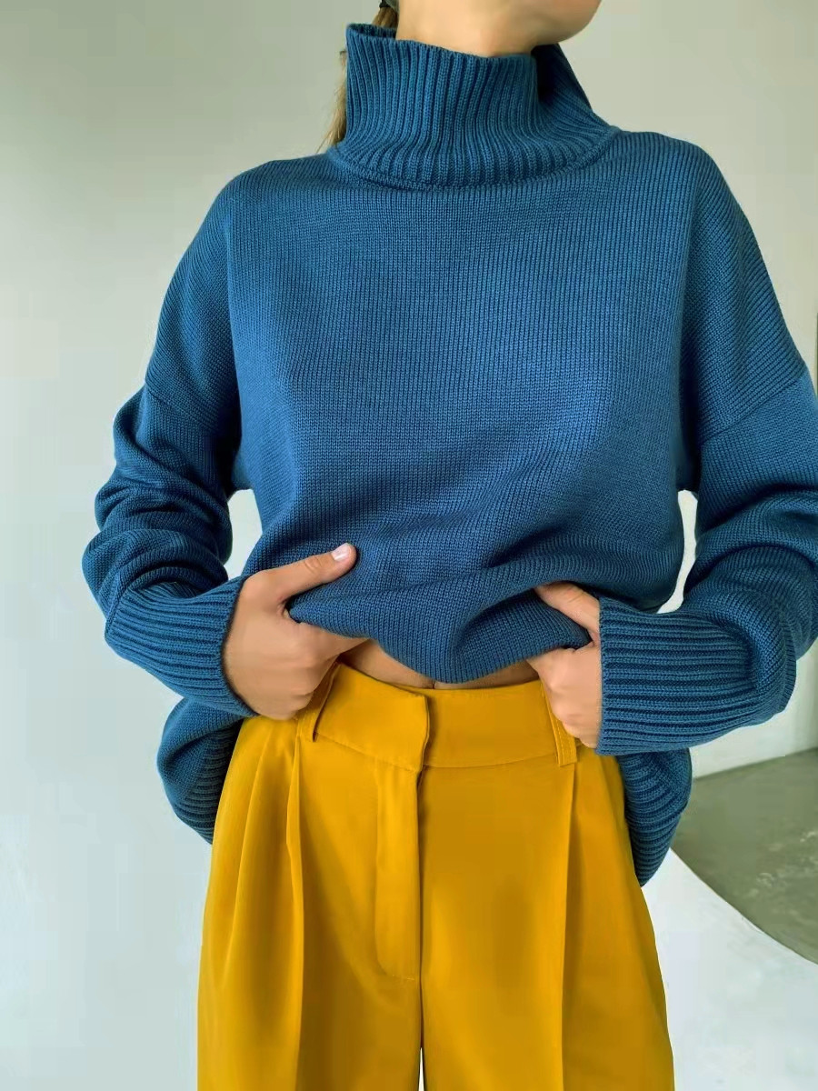 ​​Luxury Lambswool Turtleneck Sweater – Slim Fit Winter Pullover In 9 Seasonal Colors​​_voghion.com