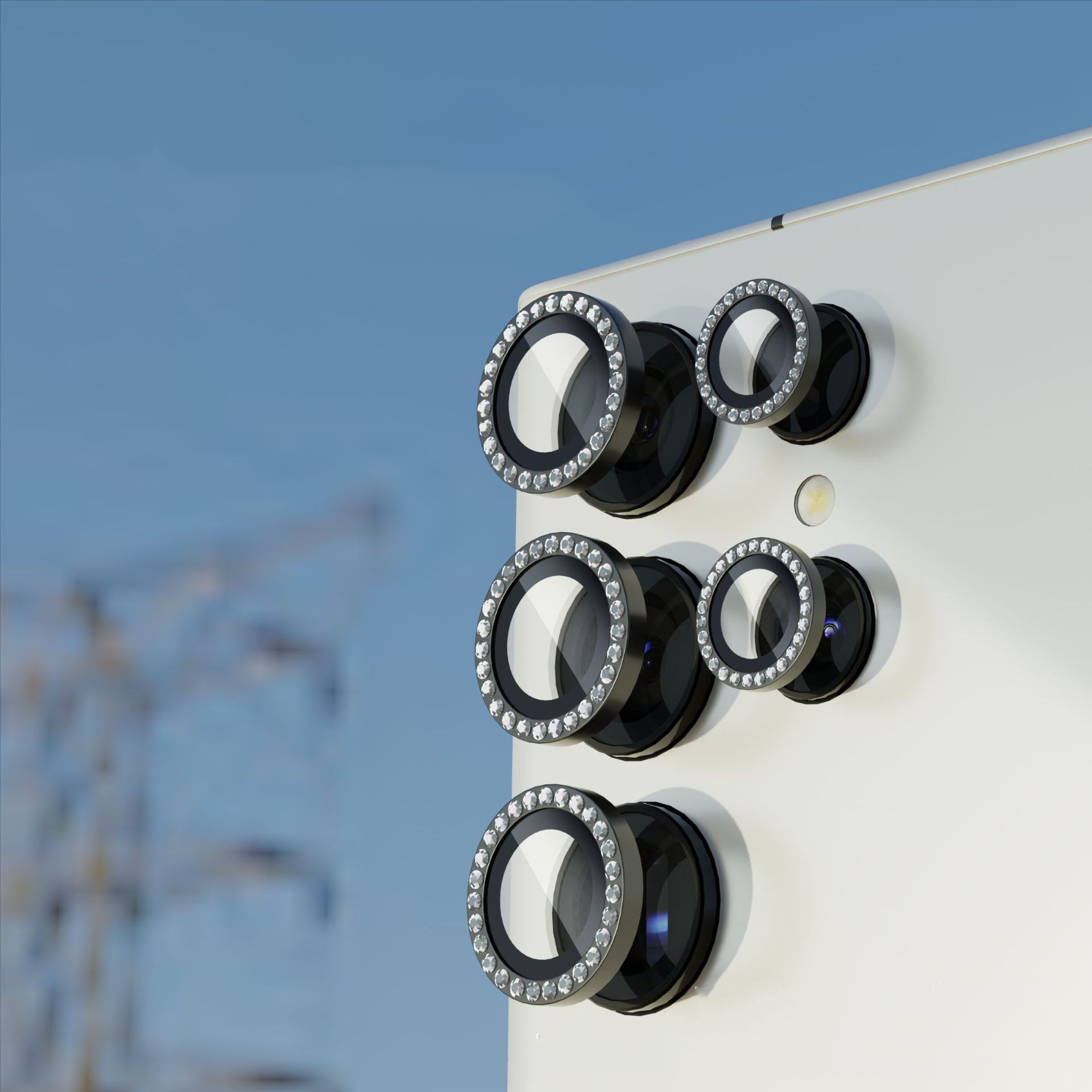 Película Protectora de Lente con Perforación de Puntos Tipo Ojo de Águila para Samsung S25 Ultra, Película AR de Posicionamiento de Cámara para Galaxy S24 Plus