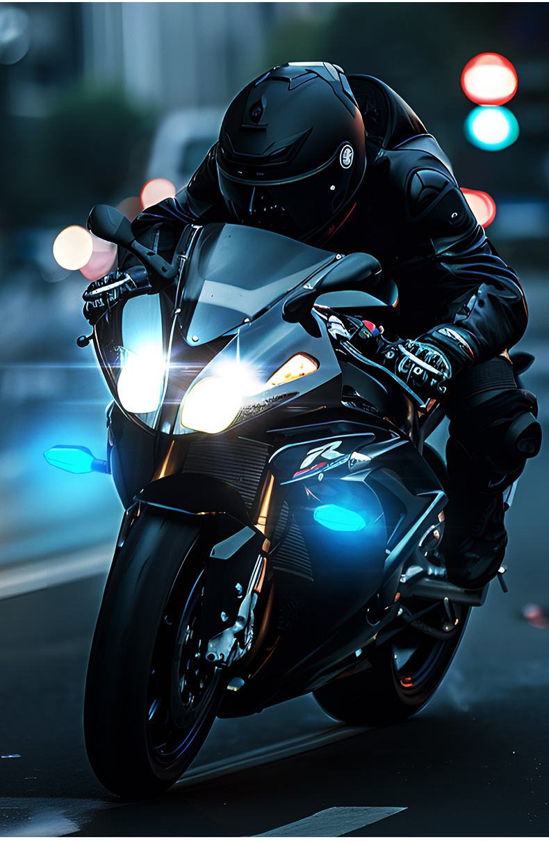 Motorcycle projection turn signal electric vehicle floor lamp magic atmosphere LED atmosphere turning light highlight warning light
