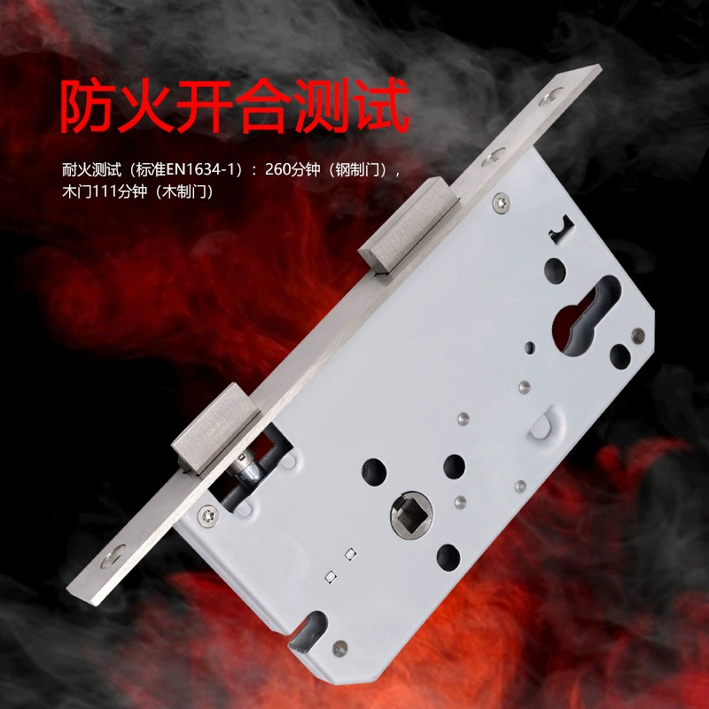 Cerradura de acero inoxidable estándar europeo de puerta de fuego personalizada 85 serie puerta médica doble lengua cerradura mecánica