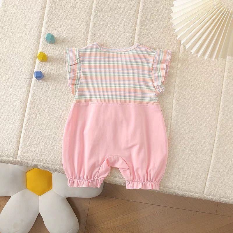 Summer children's thin bodysuit, set, rabbit for new born, kitten