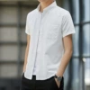 White, with short sleeve