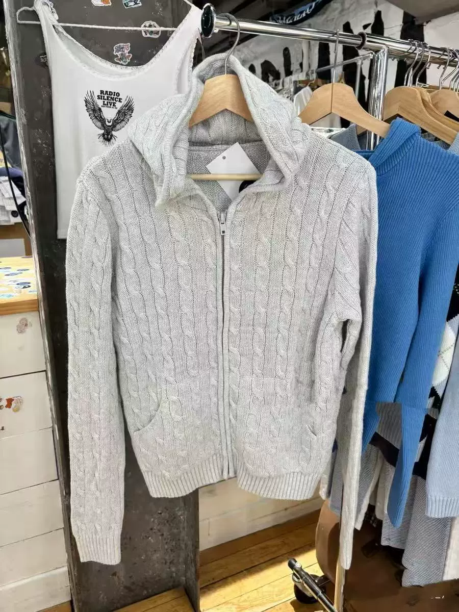Осенний кардиган с капюшоном, коротка́я кофта на молнии, куртка