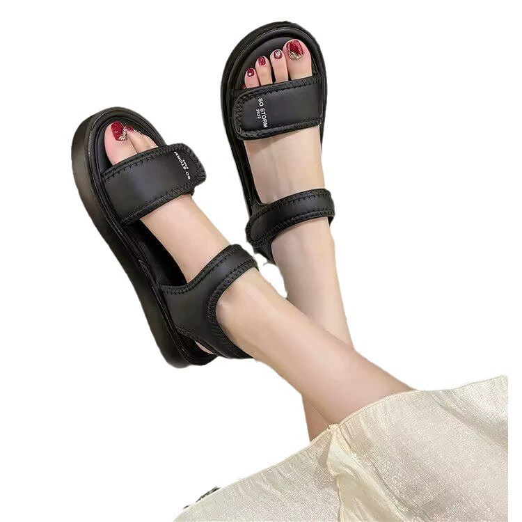 Sandals with velcro, summer suitable with a skirt, internet celebrity