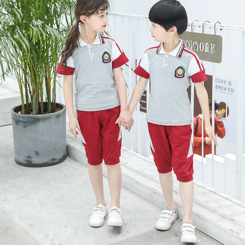 定制夏季团体演出服批发幼儿园园服中小学校服定做儿童培训班服|ru