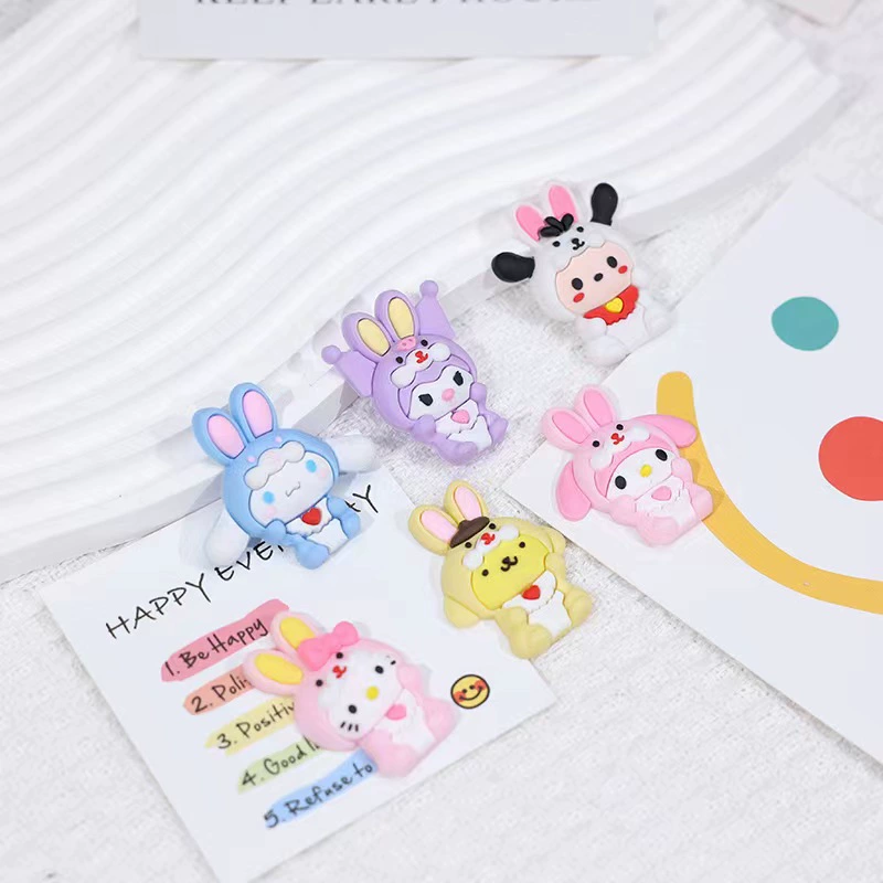 Мультфильм Пижама Sanrio мягкие резиновые ювелирные аксессуары DIY Goka огненная краска большой стерео холодильник наклейка украшение