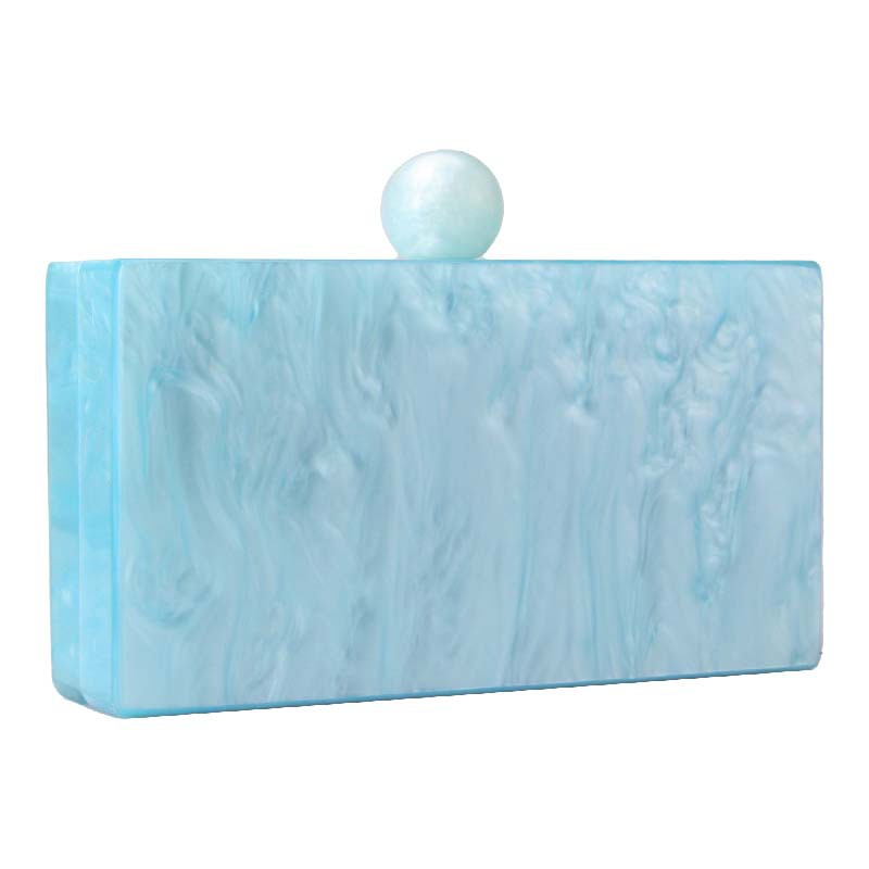 330g Weight Cotton Lining Material Clasp Frame Closure Type Chain Strap Type Shoulder Bag, Clutch Bag, Evening Bag Bags Type Party Occasion Acrylic Material Marble Pattern All Seasons Season Women's Gender Vintage Style Style Square Shape Sky Blue, White, Yellow Color Sky Blue White Yellow Arylic Marble Square Evening Bags 16