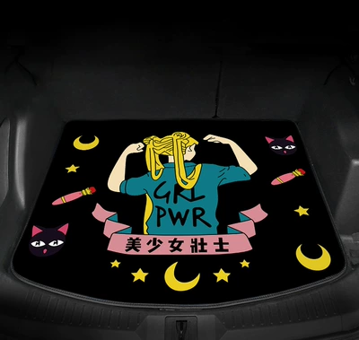 Leather Cartoon Trunk Mat, Trunk Mat - 1-63-suit-16-75100cm-crystal-velvet-standard-version