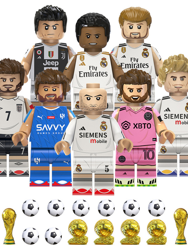 Chinese Building Block Football Star Series Neymar and Lionel Messi Assembly-Type Children's Building Block Toy Figures Chinese Building Block Football Star Series Neymar and Lionel Messi Assembly-Type Children's Building Block Toy Figures