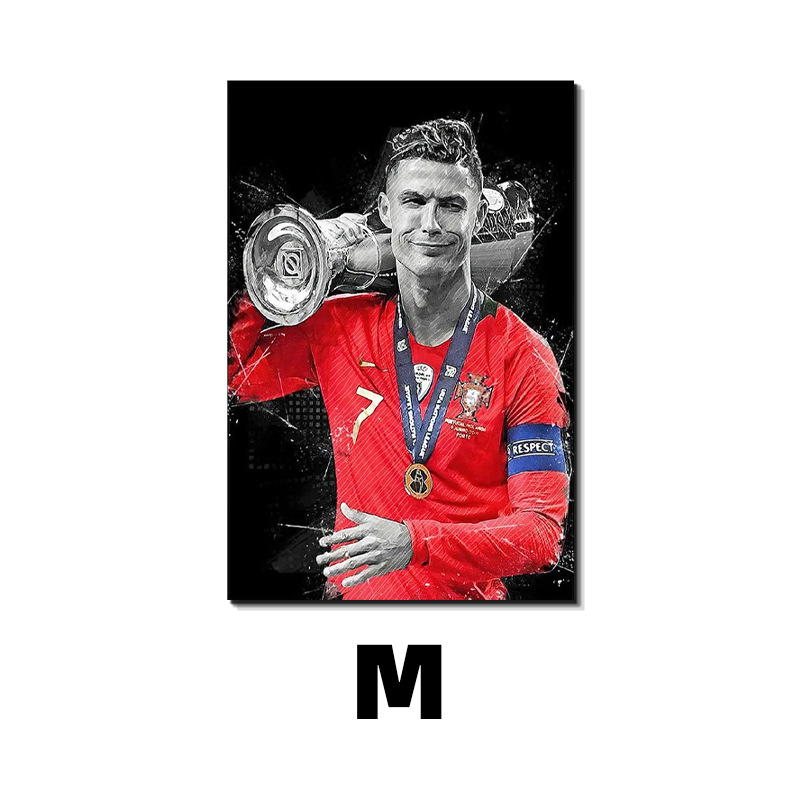 Estrella del fútbol Messi Decoración Pintura Carteles Copa del Mundo Deportistas Sala de estar Dormitorio Paredes Pintura en lienzo Jet