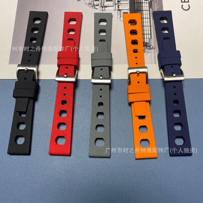 Quick-Release Fluororubber Watch Strap Compatible with Omega and Tissot Watches, Waterproof and Wear-Resistant, 20mm Quick-Release Fluororubber Watch Strap Compatible with Omega and Tissot Watches, Waterproof and Wear-Resistant, 20mm