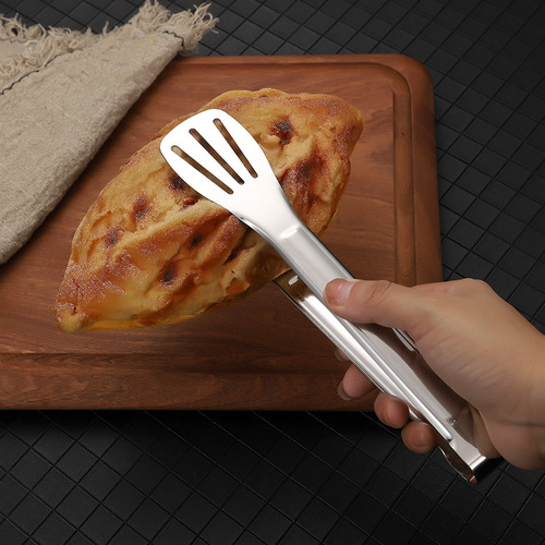 304 three-line thickened stainless steel food clips food clips buffet steak bread barbecue barbecue clips