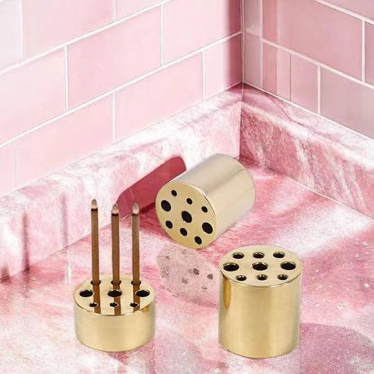 Household mini incense copper gourd incense nine-hole incense holder mini creative water drop incense burner accessories