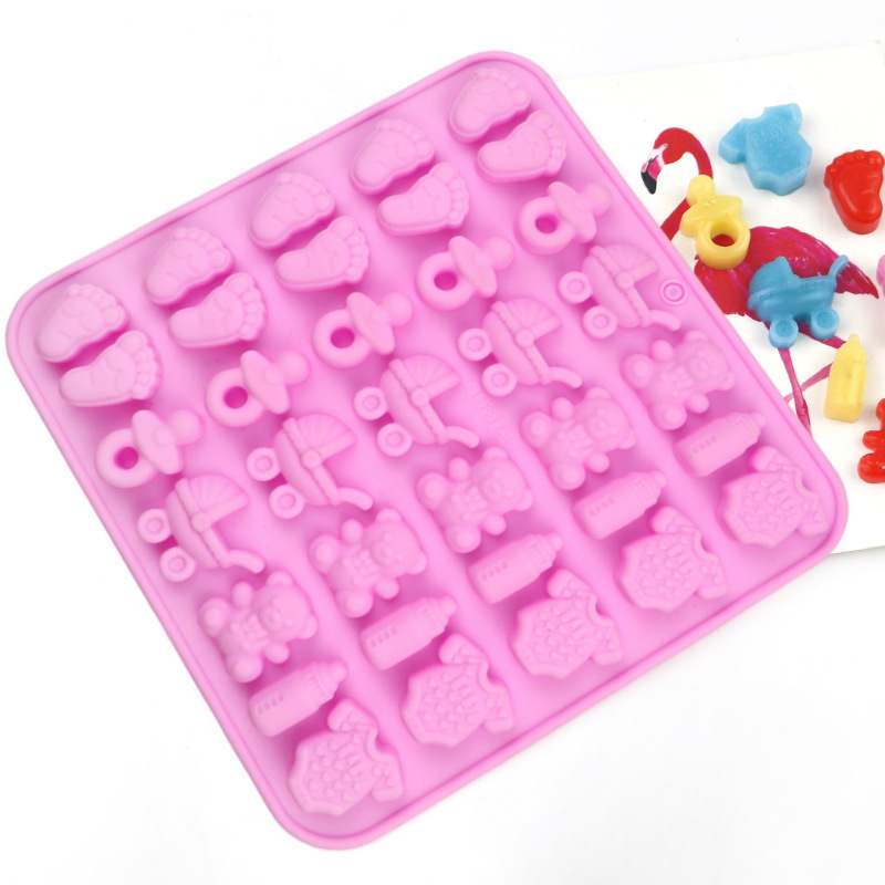 明昊35连婴儿用品模具 烘焙 糕点模系列 硅胶皂模 冰格模 香薰模