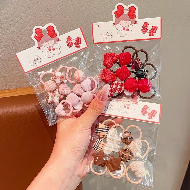 Niños de alta gama pulgar anillo de cabello bebé pequeño cinturón de goma chica pequeña cantidad de cabello de cabello de caña de invierno cauda de caballo