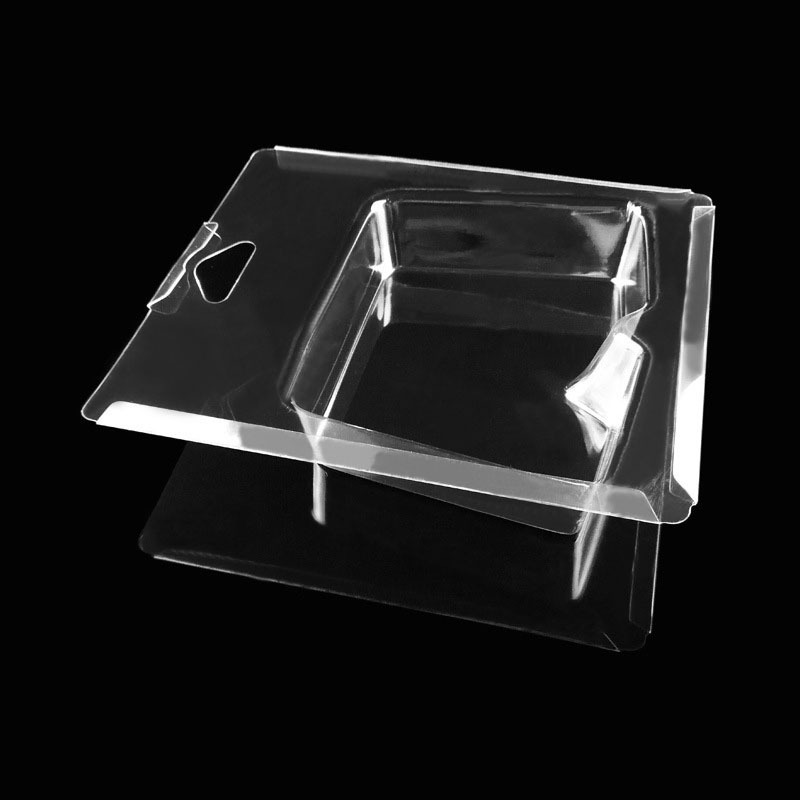 Pvc透明ヘムエッジのプラスチックの泡の殻のpet透明なカードのプラスチックの4つの折れた辺の3つの折れた辺のpetのプラスチックの内で支えます。|undefined