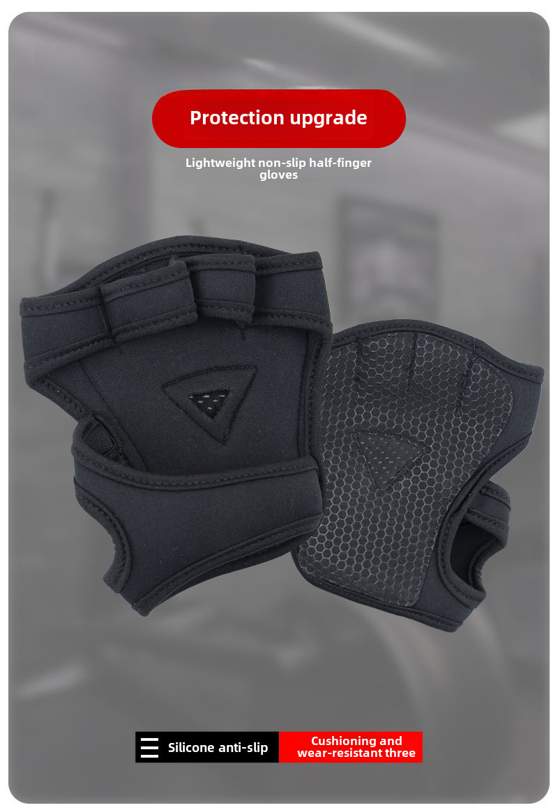 Gants d'haltérophilie respirants antidérapants et anti-callosités pour équipement de fitness en coton laminé pour hommes et femmes_voghion.com