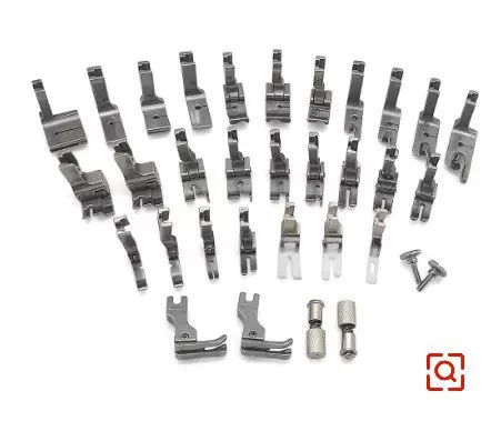 Набор прижимных лапок для промышленной швейной машины, набор прижимных лапок для плоской машины, комбинированная прижимная лапка для плоской машины, все