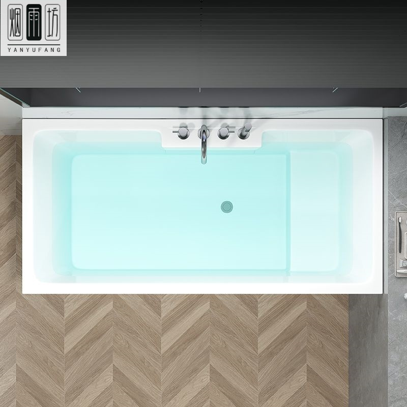 New Imported Thickened Rectangular Designer Bathtub for Small Apartments, Insulated, Suitable for Boutique Hotels, Freestanding Bathtub New Imported Thickened Rectangular Designer Bathtub for Small Apartments, Insulated, Suitable for Boutique Hotels, Freestanding Bathtub