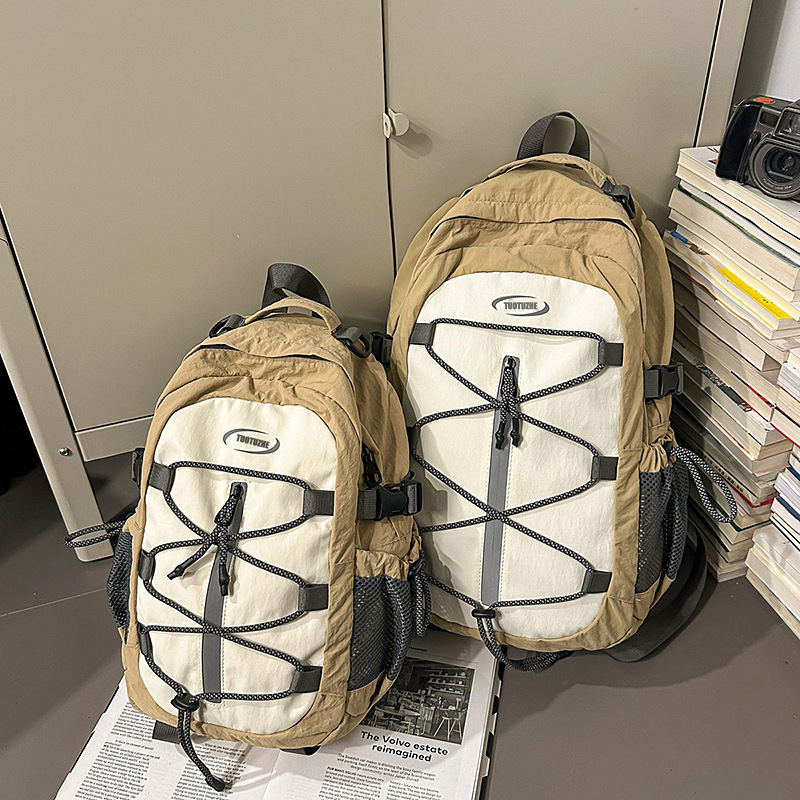 休闲双肩包女2025夏季新款大容量徒步运动登山包短途旅行背包男|undefined