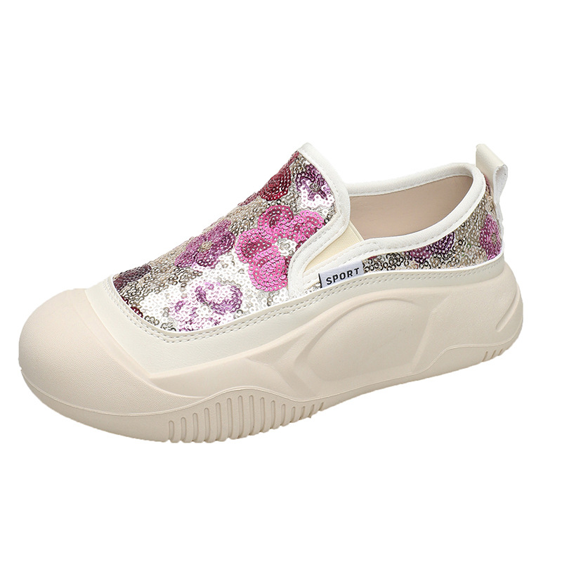 Women's Casual Floral Sequins Round Toe Casual Shoes display picture 34