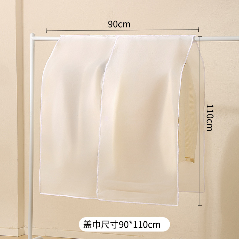 Funda antipolvo tridimensional engrosada, bolsa de almacenamiento de ropa a prueba de polvo, bolsa para colgar ropa transparente e impermeable de PEVA para el hogar con funda impresa. image 8
